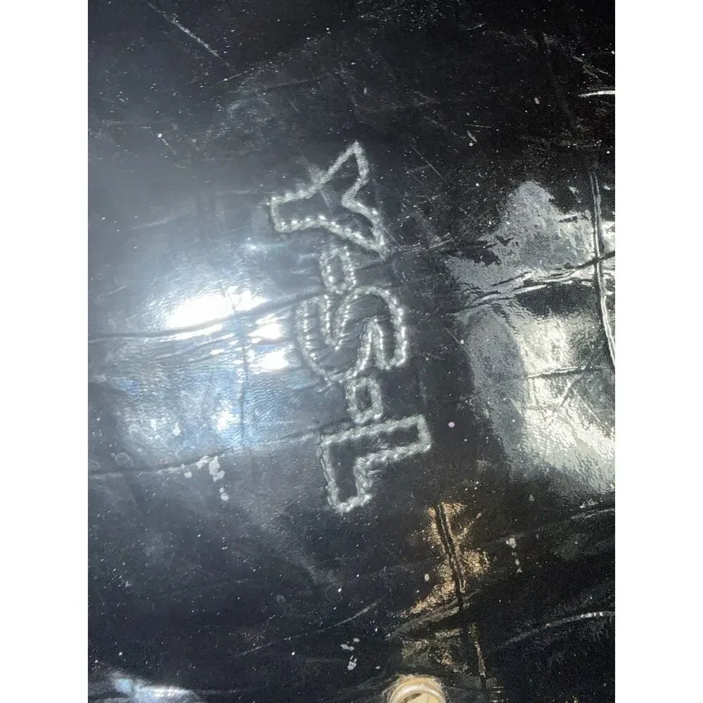 Yves Saint Laurent Rare Downtown Black Patent Leather Tote Bag Hand Bag - Picture 8 of 14